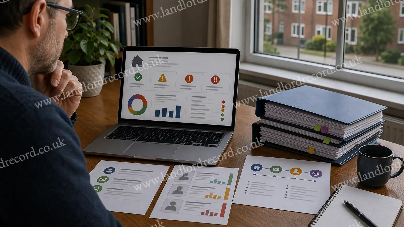 Anonymised landlord complaints dashboard showing findings, comparisons and case records.
